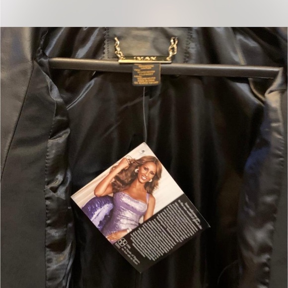 Iman Platinum Collection 100% Genuine Leather Jacket with Gils Zippers - Picture 2 of 5
